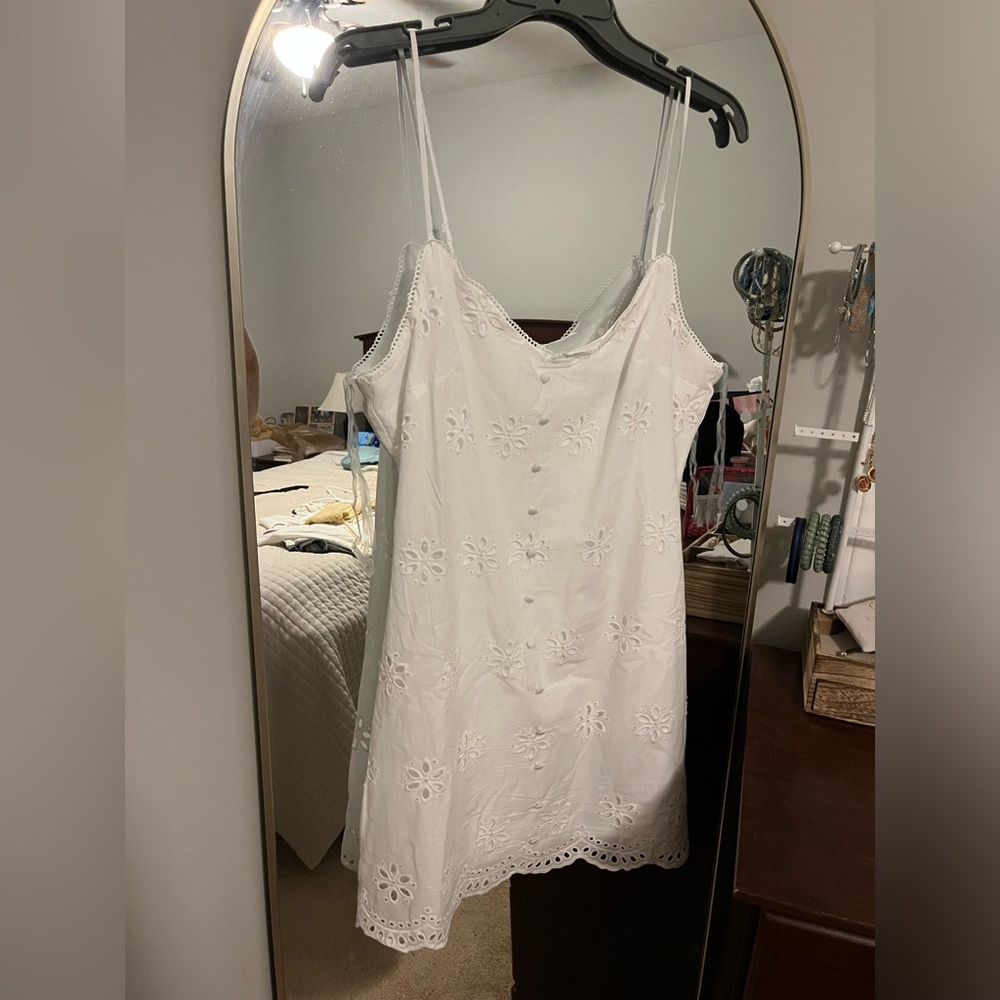 White mini dress